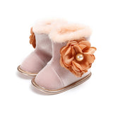 Floral Pearl Winter Baby Boots - Little Wanders
