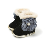 Floral Pearl Winter Baby Boots - Little Wanders