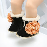 Floral Pearl Winter Baby Boots - Little Wanders