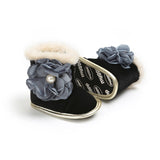 Floral Pearl Winter Baby Boots - Little Wanders
