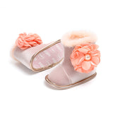 Floral Pearl Winter Baby Boots - Little Wanders