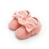 Mini Bow Baby Moccasin