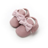Mini Bow Baby Moccasin